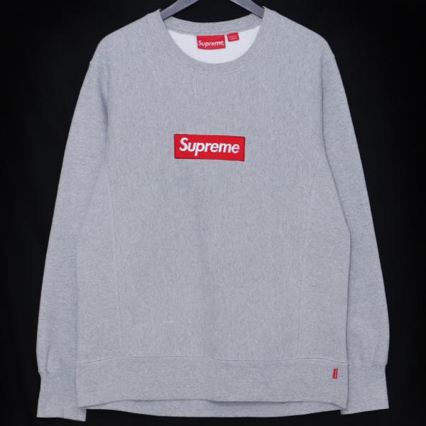 SUPREME Box Logo Crewneck Sサイズ グレー シュプリーム