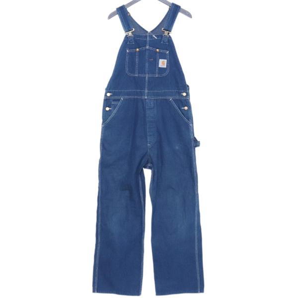 CARHARTT ソリッドデニムオーバーオール サイズ34 インディゴ
