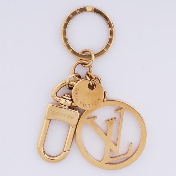 LOUIS VUITTON バッグチャーム・LVサークル キーリング ゴールド