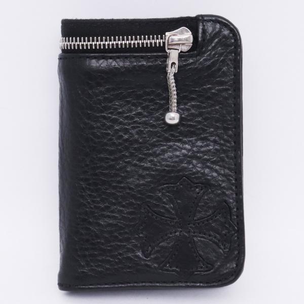 CHROME HEARTS CHプラス クロス レザーパッチ 小銭入れ ブラック