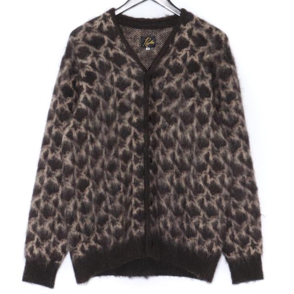 NEEDLES Mohair Cardigan XSサイズ ブラウン LQ527 ニードルズ モヘア