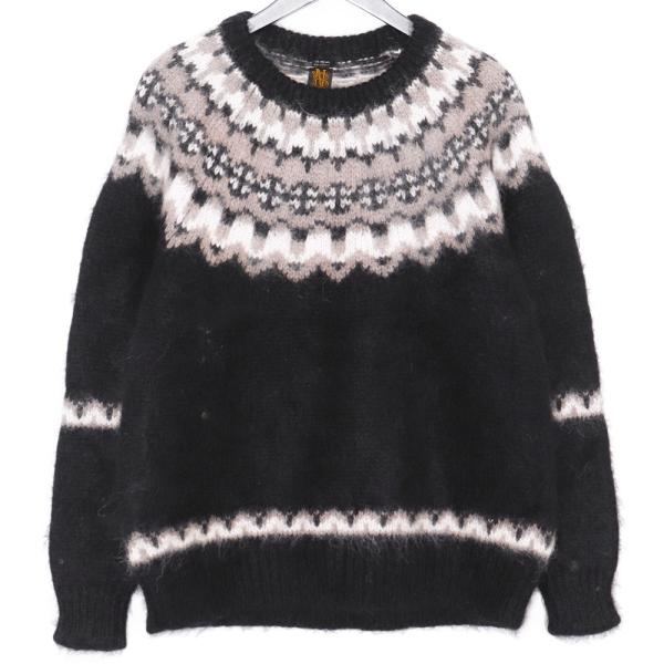 BATONER ノルディックモヘヤニットセーター サイズ3 ブラック BN-21FM
