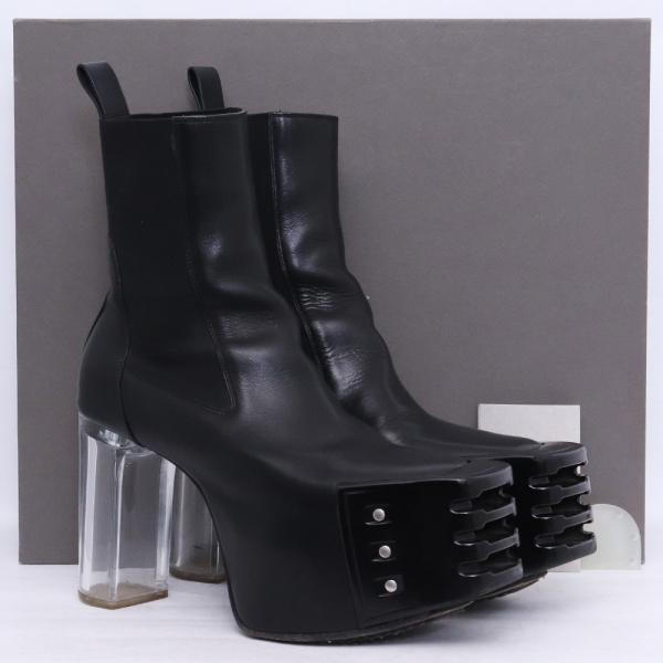 RICK OWENS Grilled Kiss Boots サイズ42 ブラック クリア RU02D6825
