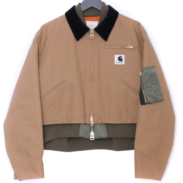 とも　Carhartt サカイ　sacai ミリタリージャケット SACAI × CARHARTT WIP Canvas MA-1 Jacket Detroit サイズ4 ベージュ