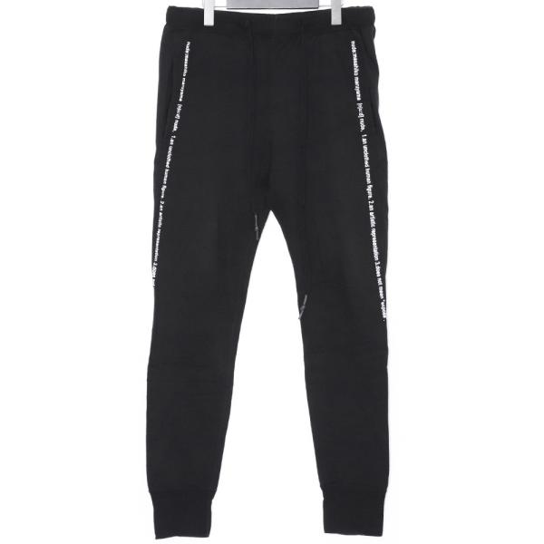 【新品未使用】nude:masahiko mauryama サルエルパンツ 1 NUDE MASAHIKO MARUYAMA SIDE PRINT SLIM PANTS サイズ2 ブラック NU