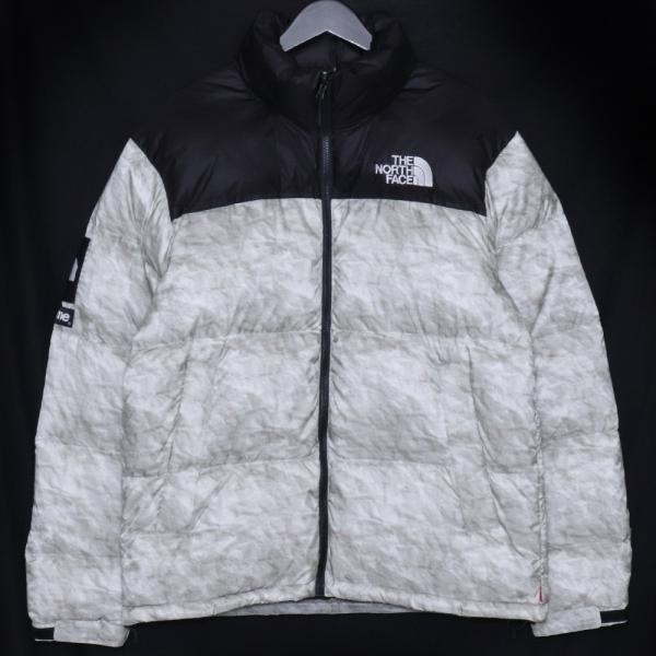 SUPREME × THE NORTH FACE Nuptse Jacket White Paper Print Mサイズ