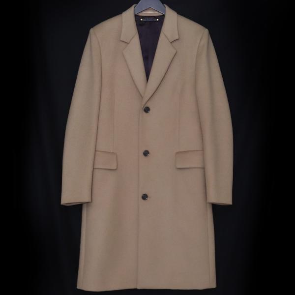 PAUL SMITH ウール ロングチェスターコート Mサイズ ブラウン PF-IS