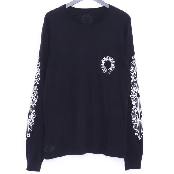 CHROME HEARTS ロングスリーブTシャツ ホースシュー&フローラルクロス