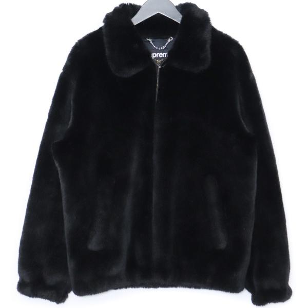 SUPREME Faux Fur Bomber Jacket Sサイズ ブラック シュプリーム