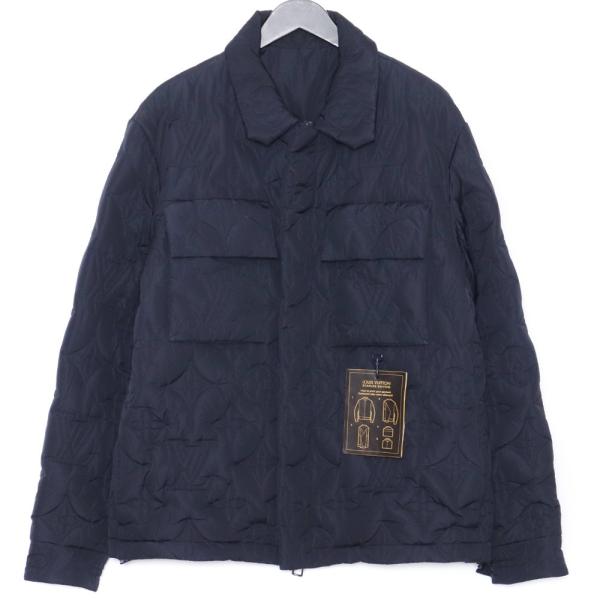 LOUIS VUITTON モノグラムパデッドライトブルゾン サイズ50 ネイビー