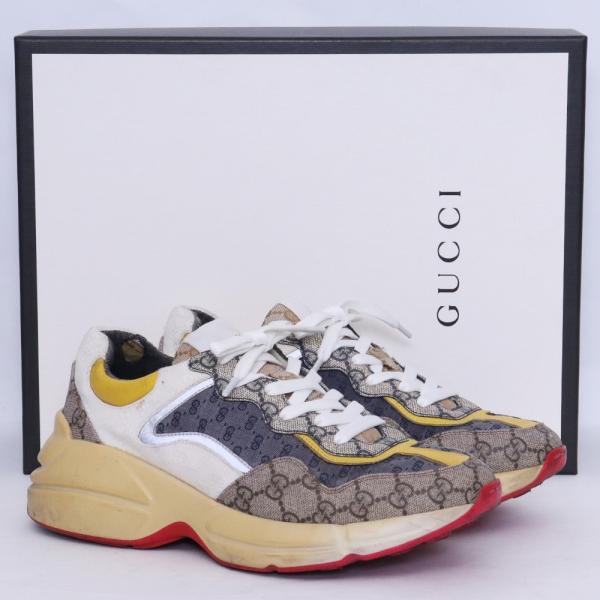 GUCCI ライトオン GGキャンバス ローカットスニーカー サイズ7