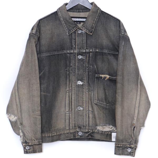 NEIGHBORHOOD SAVAGE DENIM TYPE-1 JACKET Sサイズ ブラック