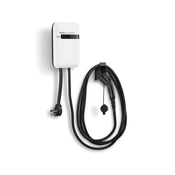 人気アイテムEVoCharge EVSE、レベル2電気自動車充電ステーション (18フィートケーブル付き) 、240 V 32 A、UL認定EV充電器、NEMA 6-50プラグ、屋内/屋外定格、レベル1よ