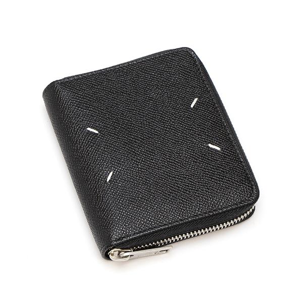21人気no 1の 二つ折り財布 カーフスキン メンズ 財布 Margiela マルジェラ Maison メゾン Black S55ui0312 P0399 T8013 21年秋冬新作 102s55ui0312p0399t8013