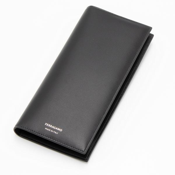新品未使用✨箱付き　フェラガモ　二つ折り　長財布 ブラック レザー FERRAGAMO 【9/27-9/28週末はP5倍】フェラガモ 2つ折り長財布