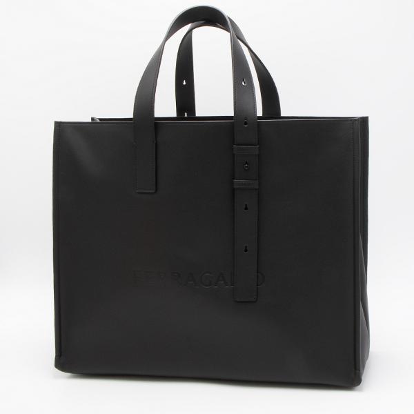 FERRAGAMO（フェラガモ） メンズレザートートバッグ ブラック 241434