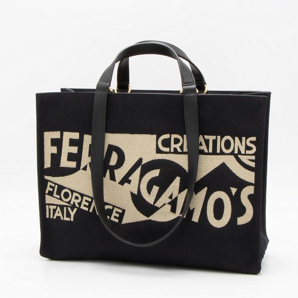 専用です　　美品》Ferragamo(フェラガモ)トートバッグ FERRAGAMO（フェラガモ） コットントートバッグ(2WAY仕様) ミディアム