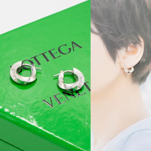 BOTTEGA VENETA（ボッテガ・ヴェネタ） ピアス シルバー TWIST HOOP