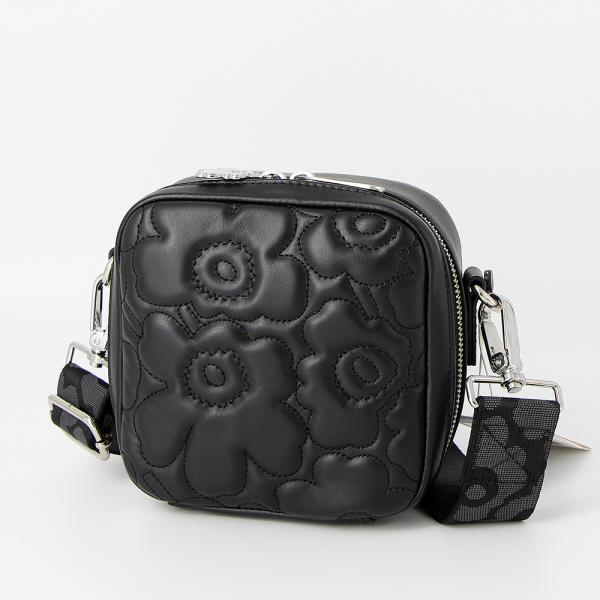 【ショップ袋付き】Marimekko ショルダーバッグ ブラック ウニッコ柄 marimekko（マリメッコ） ショルダーバッグ ウニッコ Baby Gratha