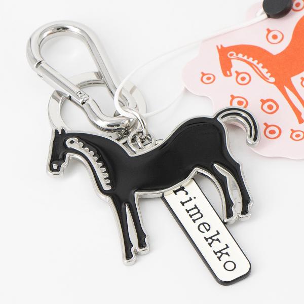 marimekko（マリメッコ） キーチェーン ムスタタンマ ブラック×オフ