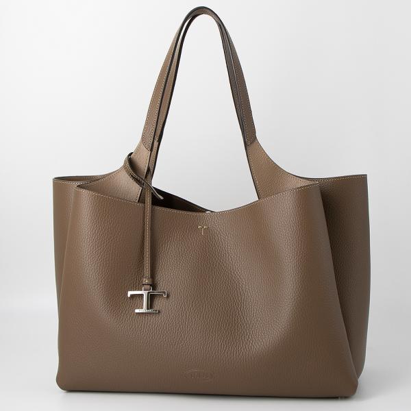 TOD'S（トッズ） トートバッグ ミディアム Tタイムレス ブラウン T