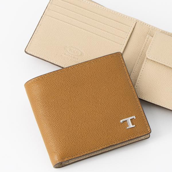 TOD'S（トッズ） TOD'S 2つ折り財布(小銭入れ付き) ブラウン/ベージュ