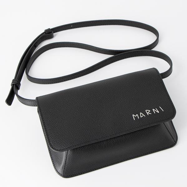 【並行輸入】MARNI ブラックショルダーバッグ MARNI（マルニ） ショルダーバッグ PHMI0023U0 P6533 00N99 BLACK