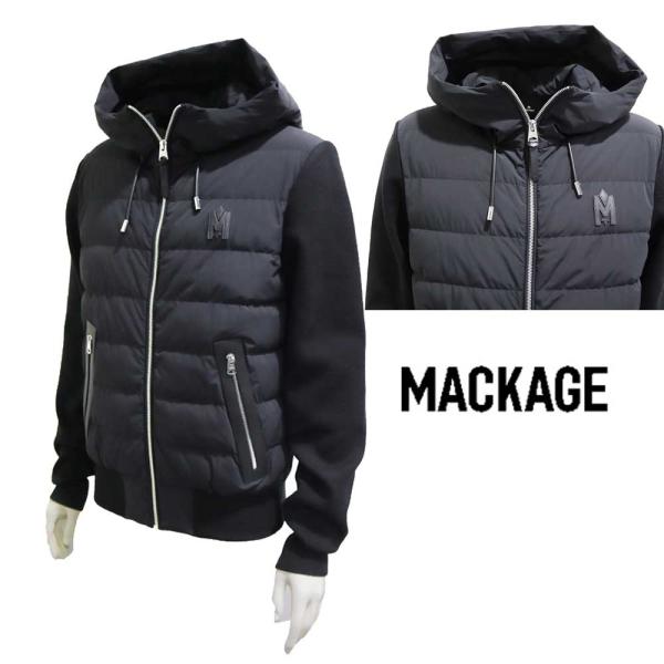 MACKAGE ブラックダウンジャケット Mackage 並行輸入品 マッカージュMACKAGE ダウンジャケット