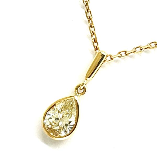 MIKIMOTO（ミキモト） ダイヤネックレス ペアシェイプ K18YG 0.42ct 一