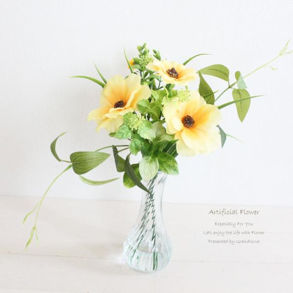 SALE♪ラナンキュラス リキュール草  マジカルウォーター 造花 観葉植物 グリーンインテリア ガラス 春 サマー おしゃれ 送料無料 フェイクグリーン