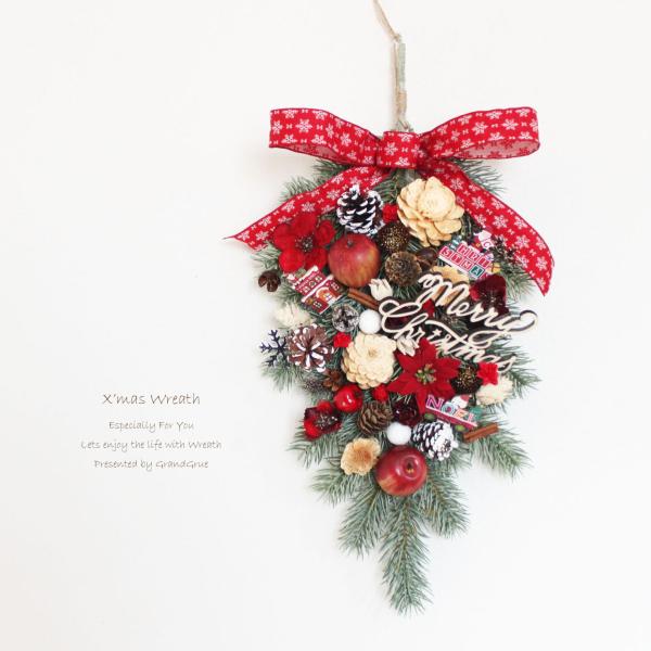 クリスマスリース 送料無料 スワッグリース X-2034