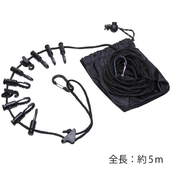 アウトドアで大活躍！キャンプ時に便利なハンギングチェーンです。食器やランタン、クッカーなどキャンプ用品を吊り下げることができ、散らかりやすい小物類をまとめて整理できます。また、洗った食器や洗濯物を干す際にも活用できます♪ストッパーで長さの調...