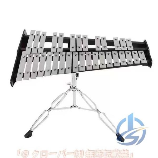 スタンド付き 収納ケース付き 発表会 32音 鉄琴 卓上鉄琴 パーカッション 楽器 ioso 卓上 練習 鍵盤 演奏 音楽会 学芸会 初心者 高さ調節可能 マレット2本