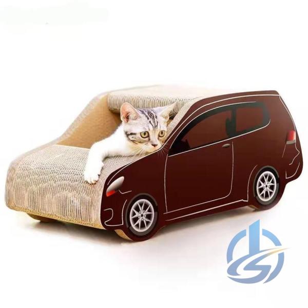猫 爪とぎ ダンボール ハウス にゃんネイル 爪磨き 車型 キャット ioso ソファー ベット 省スペース ベッド つめとぎ 猫の爪とぎ インテリア 快適 安心