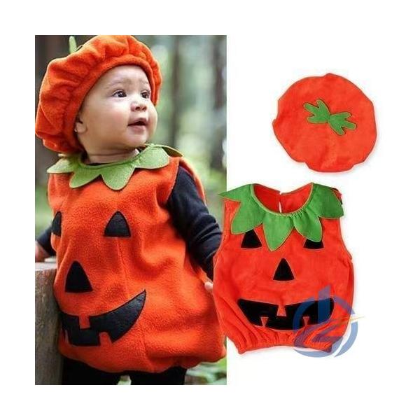 ドレス キッズ ベビー 子供 パーティー ハロウィン かぼちゃ コスプレ パンプキン ioso コスチューム 妖精 仮装 衣装 ソフト キッズコスチューム 男女共用