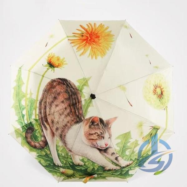 猫 猫柄 レディース 子供 メンズ 晴雨兼用 折りたたみ傘軽量 丈夫 折り畳み傘 ioso おしゃれ UVカット ネコ 大きい 軽い 日傘 大きめ お手入れ簡単 室内用 快適