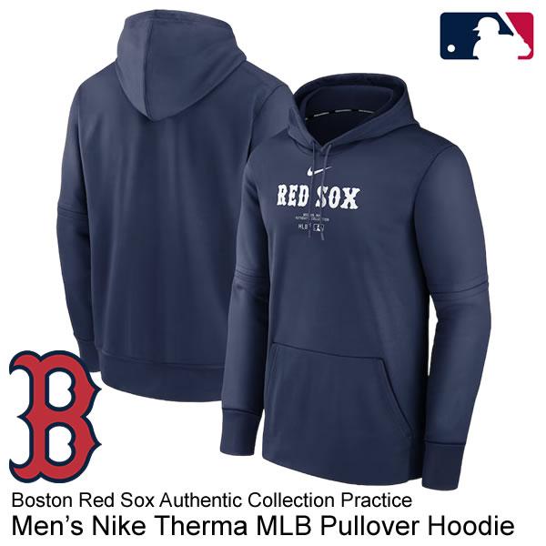 ナイキ NIKE ウエア 長袖 メジャーリーグ MLB ボストンレッドソックス紺 NIKE（ナイキ） 【即日発送可】 プルオーバーフーディー 長袖 ボストン