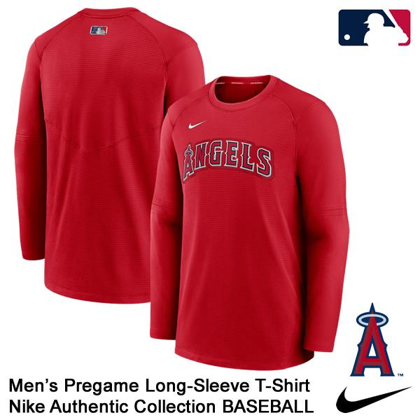 【あすつく対応】ナイキ（NIKE）　Tシャツ（長袖）　ロサンゼルス・エンゼルス　PreGame Long Sleeve T-Shirt　MLB Los Angeles Angels　NKM8-163N-ANG-ITC