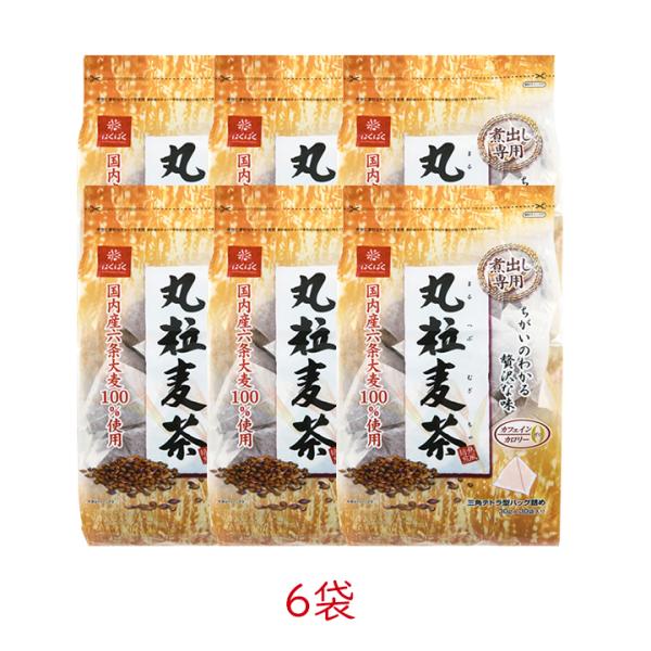 麦茶パック 30パック 6袋セット 麦茶 ノンカフェイン 丸粒 六条大麦 三角テトラ 爆買