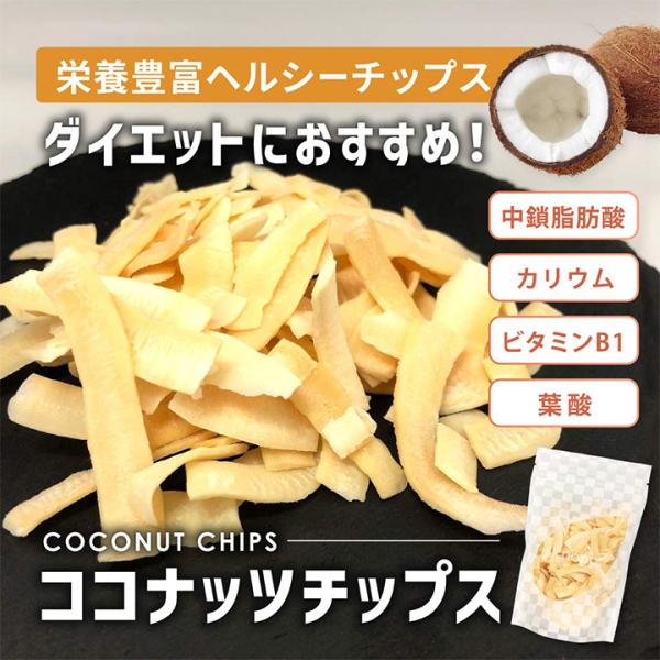 ココナッツチップス 75g 1袋 おためし タイ産 ココナッツチップ ヤシの実 おやつ ドライフルーツ お菓子 スナック おいしい クノップ 爆買