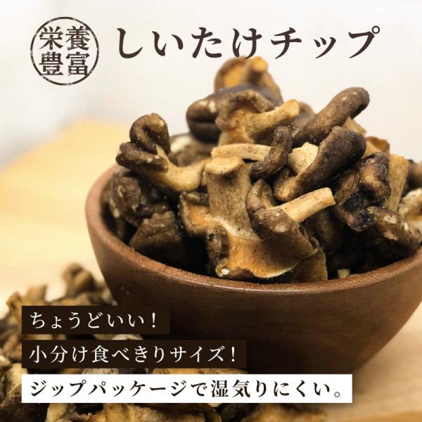 しいたけスナック しいたけチップ 40g 1袋 しいたけ 椎茸 おつまみ おやつ 低カロリー シイタケ 塩味 野菜チップス クノップ 爆買