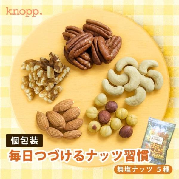 ナッツ 無塩 毎日つづけるナッツ習慣 5種類 セット ロースト 健康 美容 食物繊維 ミネラル おやつ 間食 ダイエット クノップ 爆買