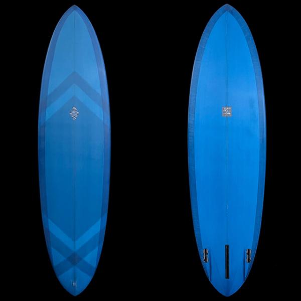 【新品 PU 】LOG JAM SURFBOARDS 6'10" "TWINPIN+BOX" D-Blue ※西濃運輸営業所留め発送のみ