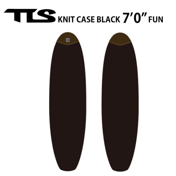 TOOLS ファン 7'0"　color BLACK【TLS KNIT CASE SERIES(BASIC)】・TLS オリジナルニットケース・ノーズから差し込むベーシックタイプ・ノーズコーンに2mmPEパッド搭載・伸縮性が高くサーフボード...