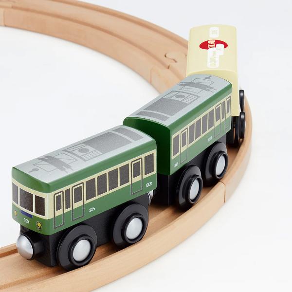 moku TRAIN 江ノ電300形  | 電車 おもちゃ BRIO 互換 ブリオ プラレール  JR 国鉄 新幹線 貨物 鉄道 モクトレイン プレゼント お祝い 入園 誕生日 木 木製 知育