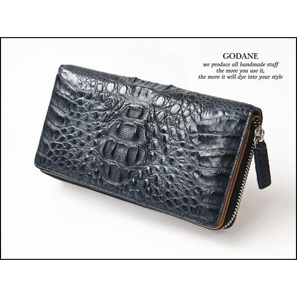 69%オフ 財布 父の日 カイマン クロコダイル GODANE ゴダン ラウンド