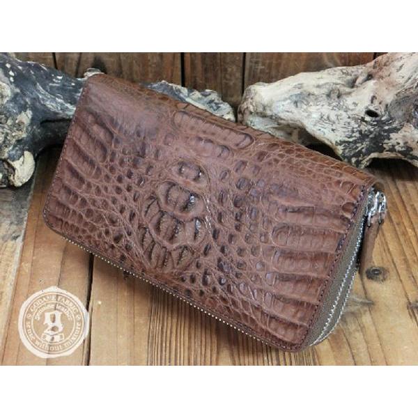 ゴダン 財布 長財布 カイマン クロコダイル メンズ ダブル ラウンド  