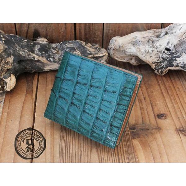 GODANE ゴダン  ミニ カイマン クロコダイル短財布 折財布　spcw8009cpSteelGray スチールグレイ グレー ウォレット ゴダン 財布 GODANE メンズ 二つ折り レザーウォレット ミニ カイマン