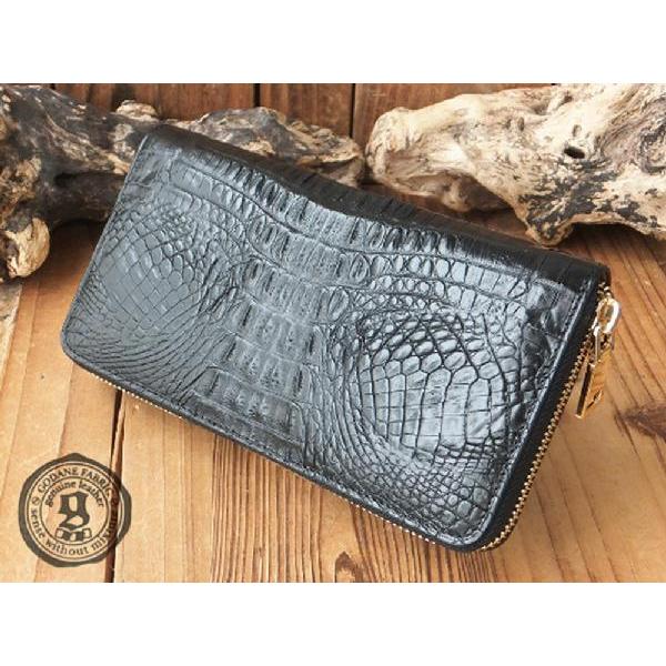 ゴダン GODANE ラウンドファスナー カイマンクロコダイル 長財布  