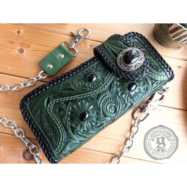 GODANE ゴダン ハンドメイド サドルレザー透彫りカービング長 GODANE ゴダン ハンドメイド サドルレザー透彫りカービング長